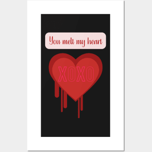 You Melt my Heart Hugs and Kisses Posters and Art